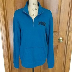 VS PINK Quarter Zip French Terry pullover, GUC